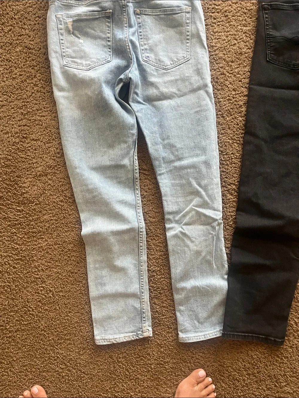 H&M boys Distressed Skinny Jeans — Light Blue size 11. Levis black size 16.